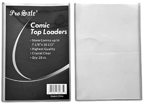 20 Comic TOPLOADERS - Regular 7 1/8" x 10 1/2" - 2 Packs Comic Book Top Loaders