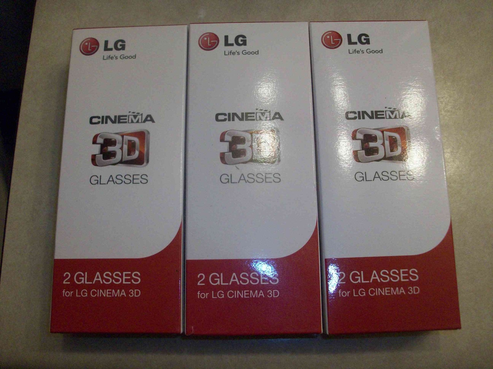 3 X NEW LG AG-F310 (X2) cinema 3d glass for cinema 3d in retail box (3 pairs )