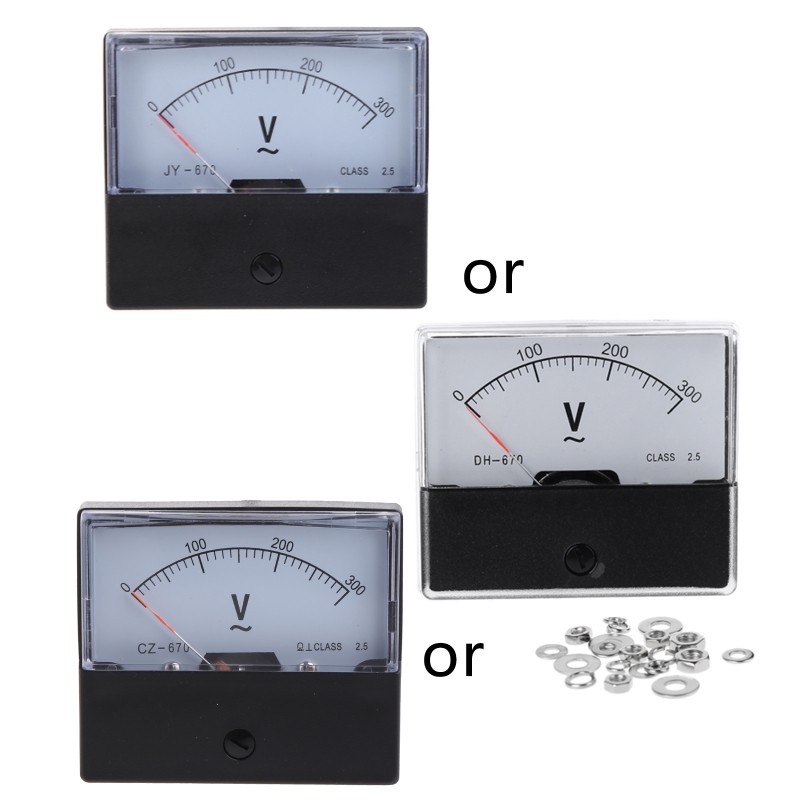 Plastic Housing AC 0-300V Rectangle Volt Analog Panel Meter Voltage Gauge Panel