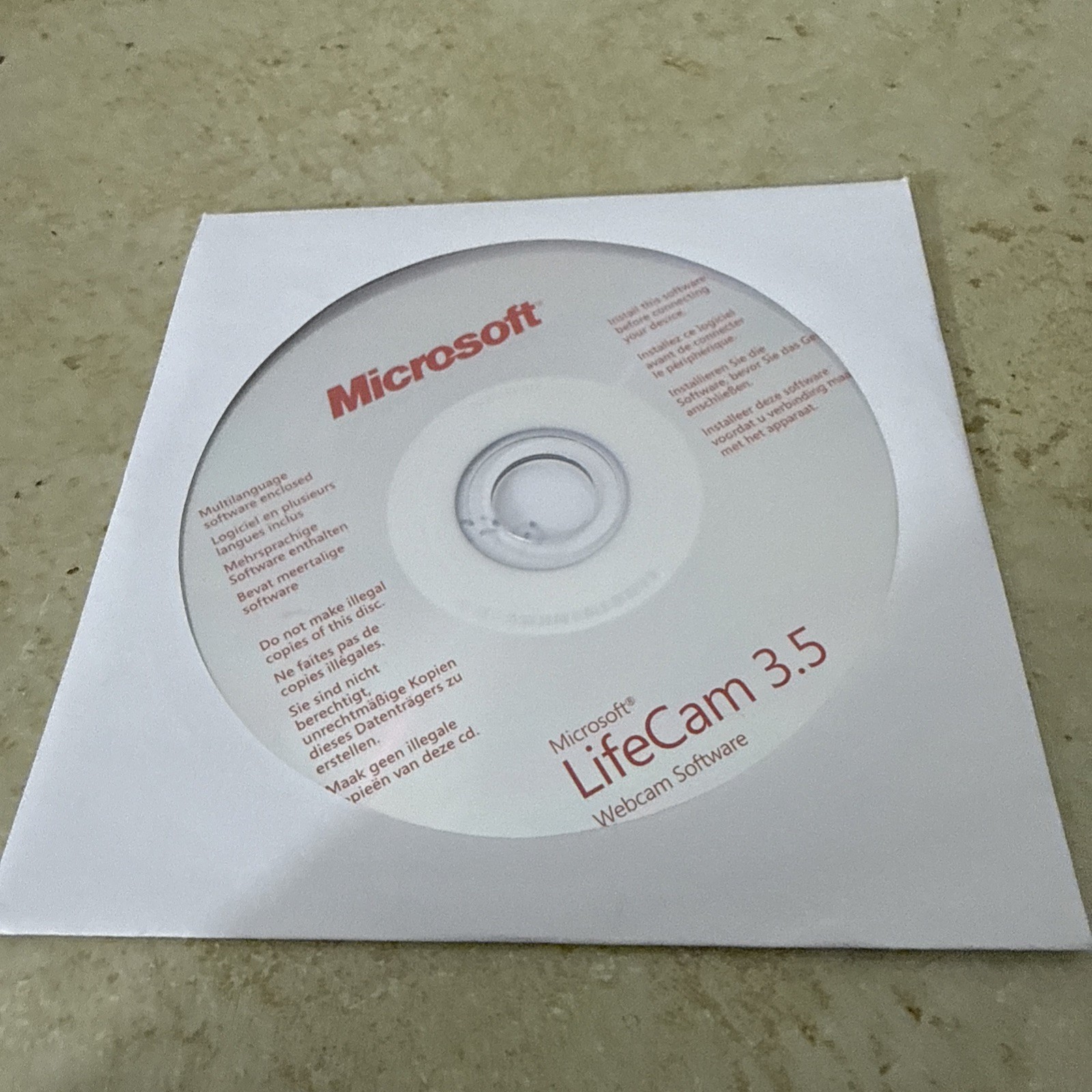 MICROSOFT LIFECAM 3.5 Webcam Software WIN 95/95/XP Vintage 2010