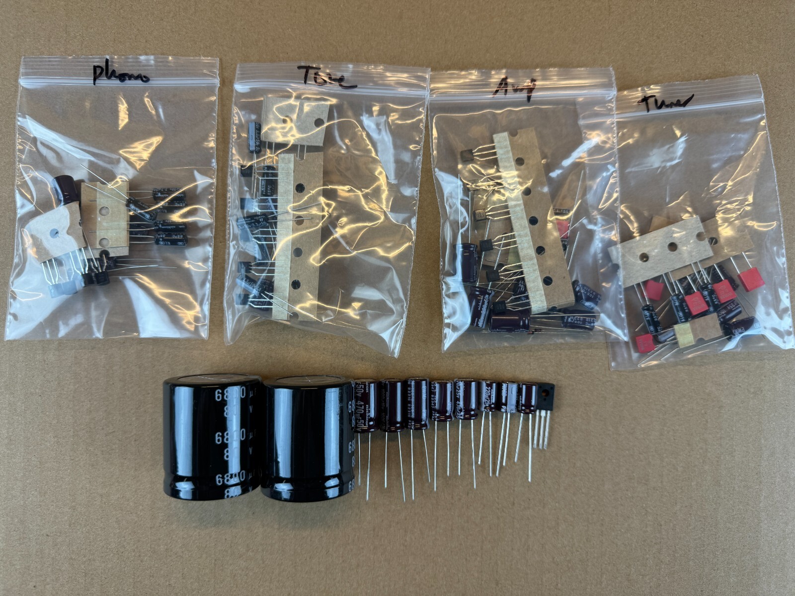 Realistic STA-77 STA-77A Complete Rebuild Kit High-Quality Receiver Recap Set
