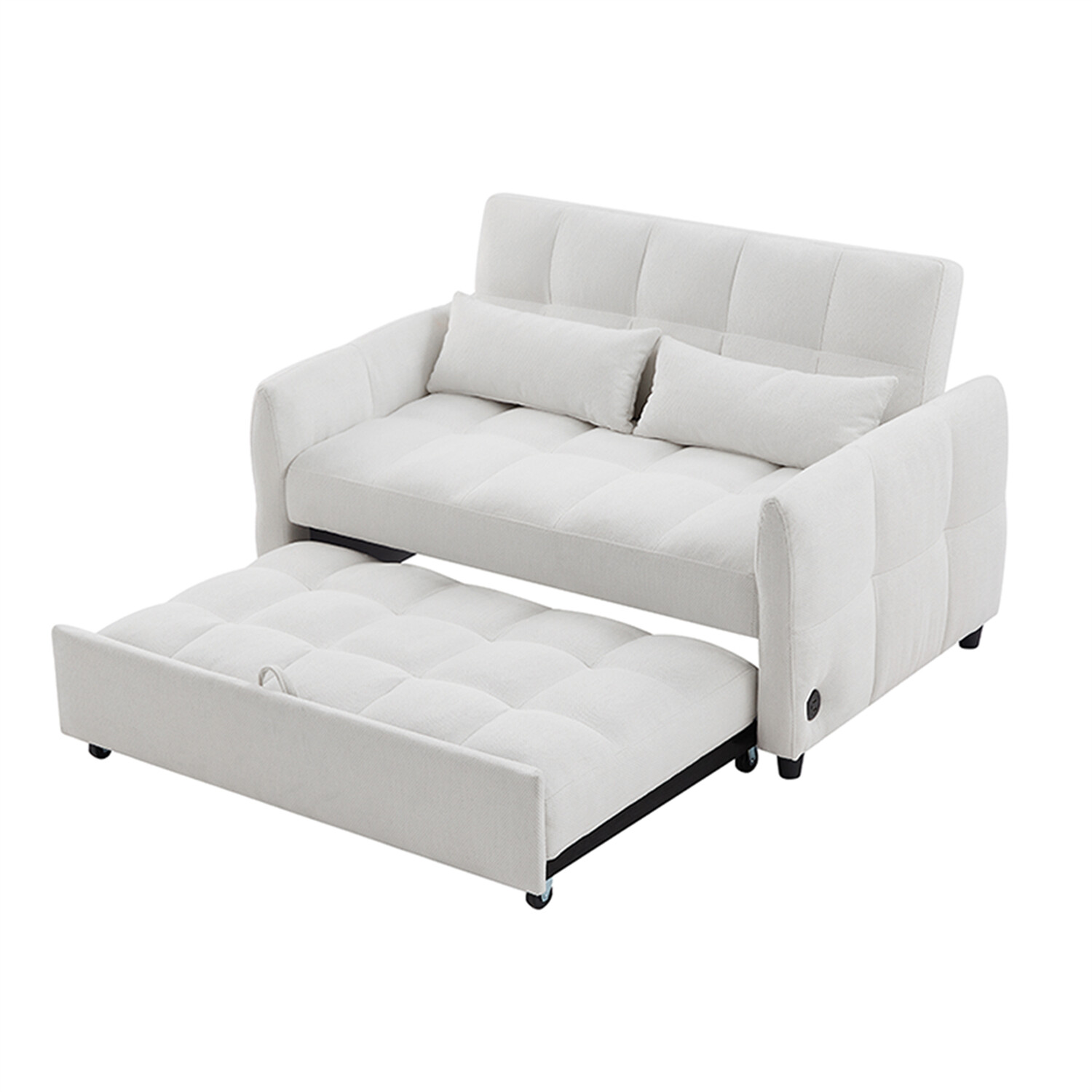 52.8'' Convertible Sleeper Sofa Bed Loveseat Sofa 2 Seater Couch w/ Pull Out Bed