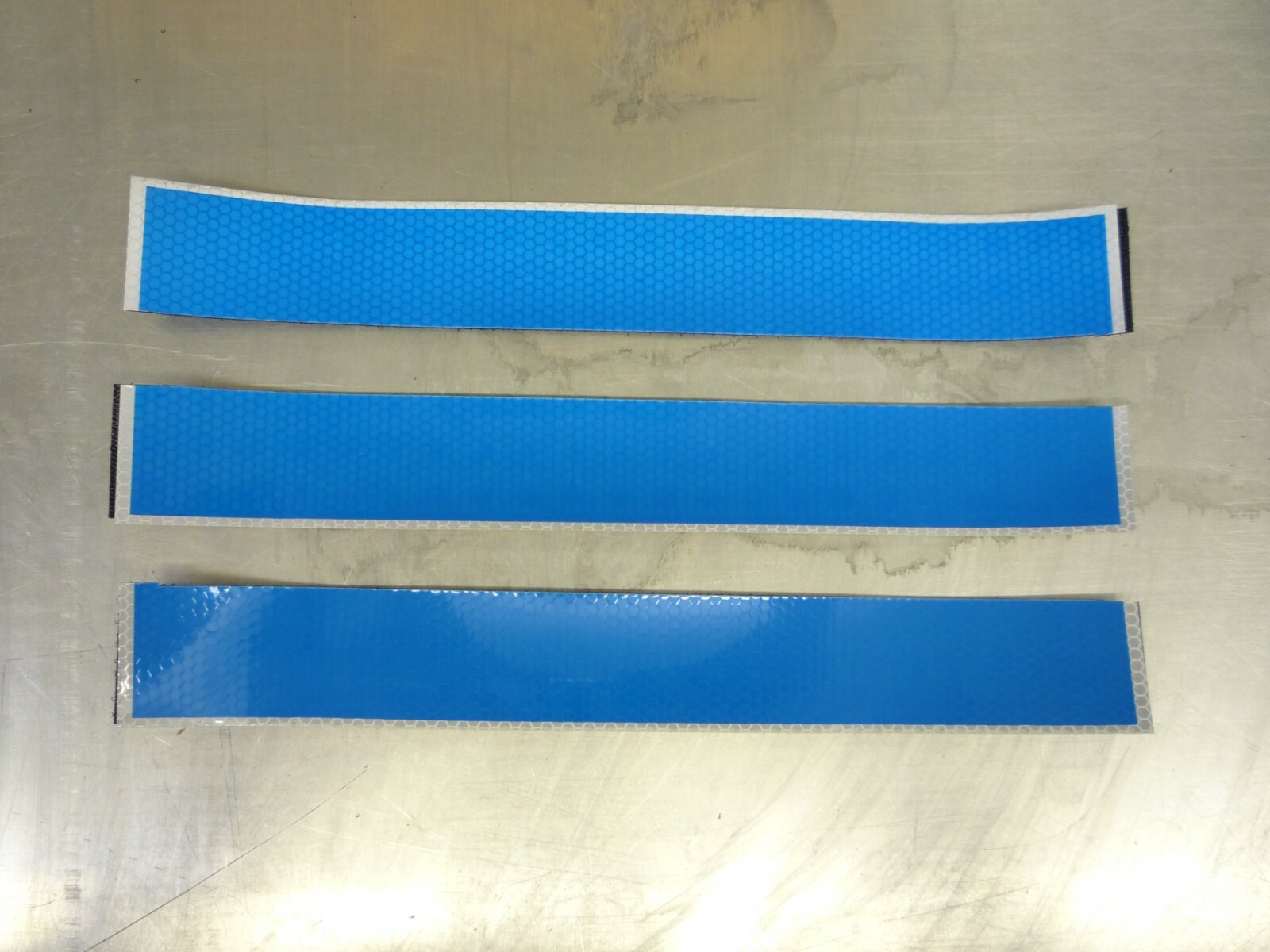 BLUE REFLECTIVE SOLAS REMNANT 3 pack MIN 1.5" X 12.25" W/VELCRO® BRAND FASTENER