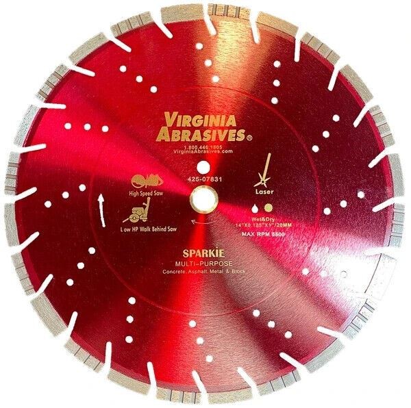 14" DIAMOND SAW BLADE  MULTI-PURPOSE FOR WET/DRY CUTTING-PREMIUM