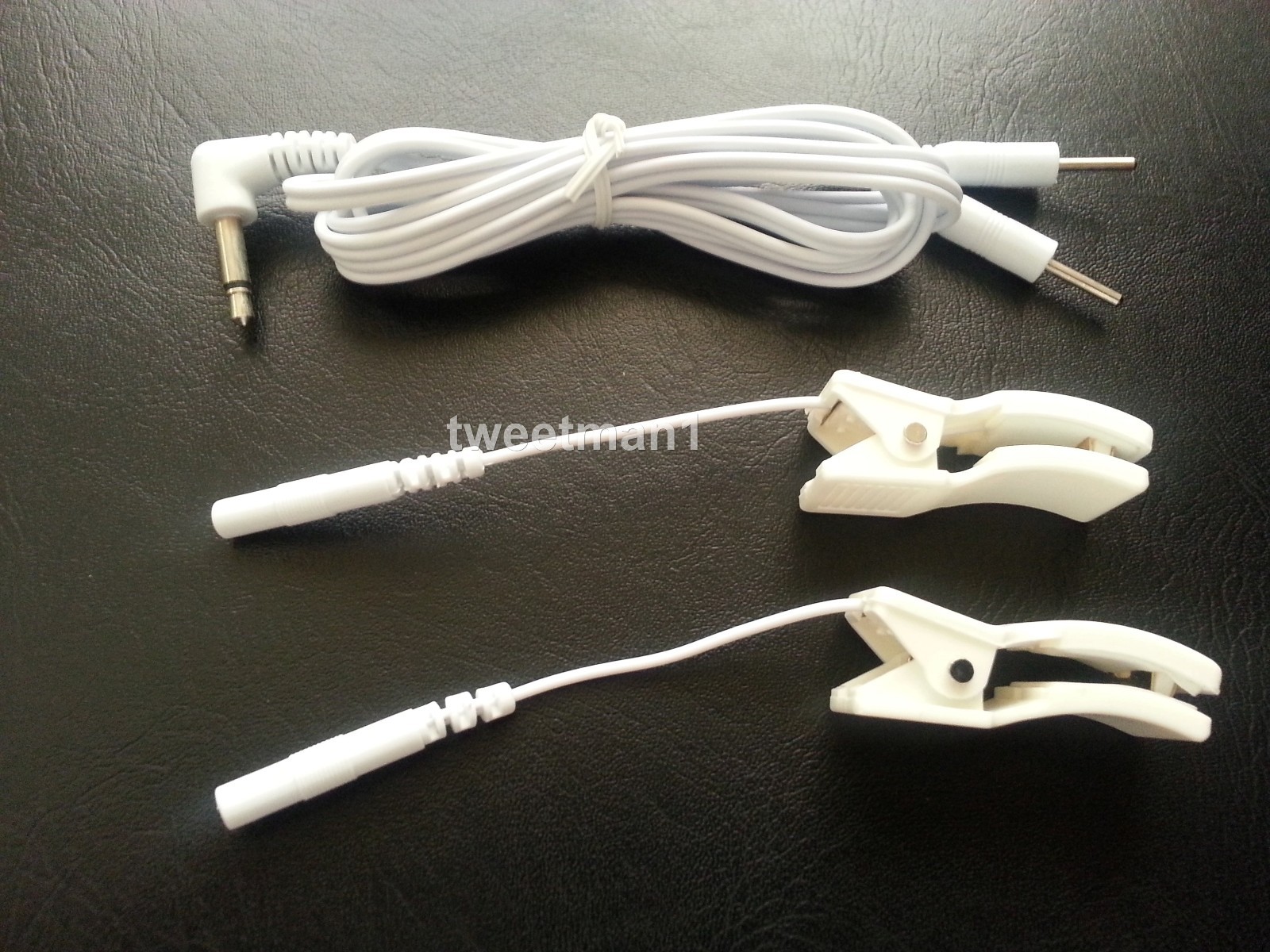INTERCHANGEABLE ELECTRODES/LEAD CABLE~2 EAR CLIP ELECTRODES + 3.5mm LEAD + PADS