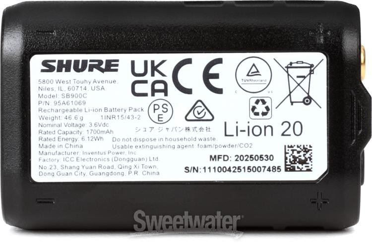 Shure SB900C Rechargeable Lithium-ion Battery Pack