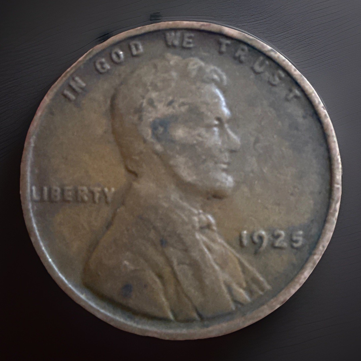 1925-P Dark Coin Sold As Pictured Lincoln Wheat Cent #2388