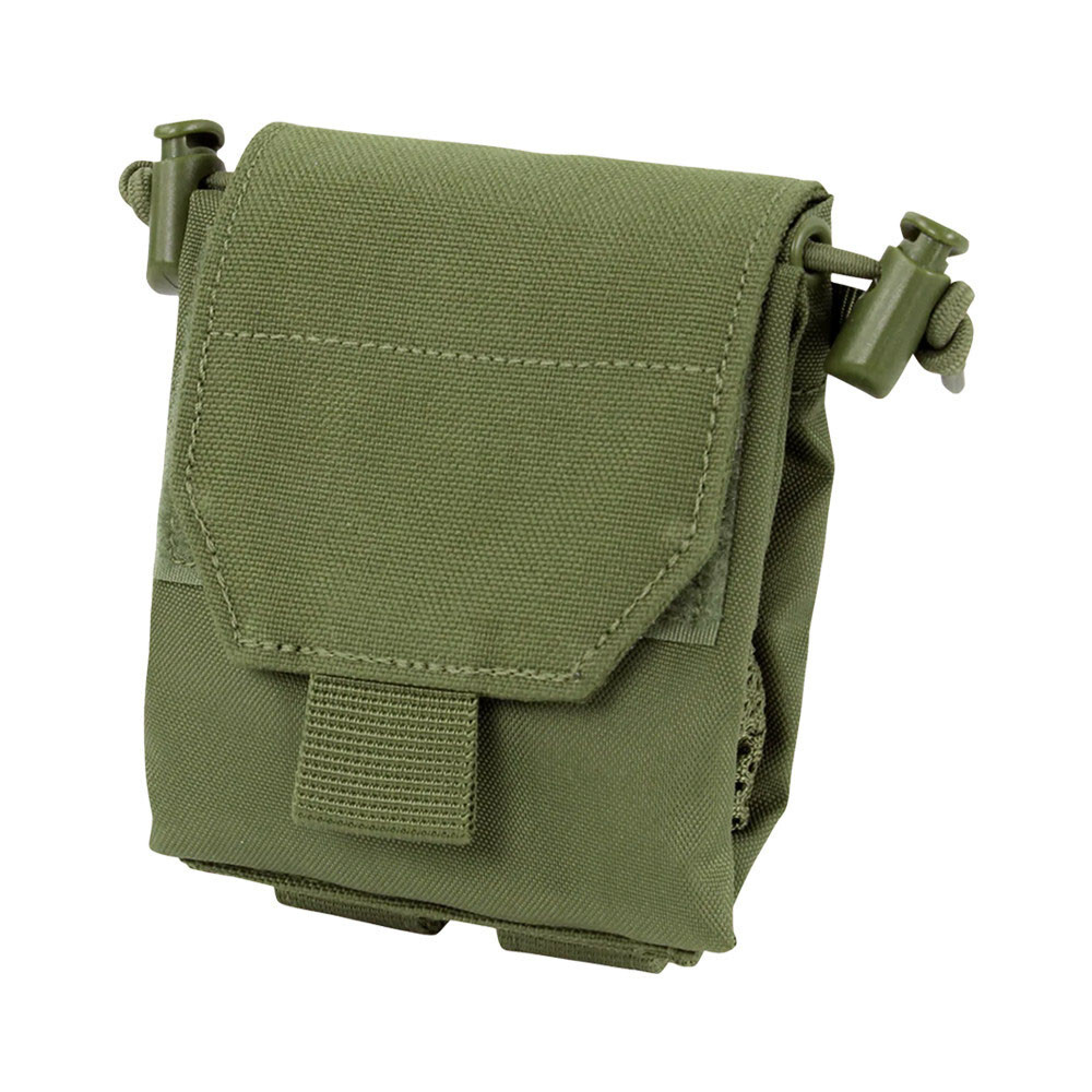 Modular MOLLE Hook Loop Magazine Micro Dump Bungee Retention Pouch OD GREEN