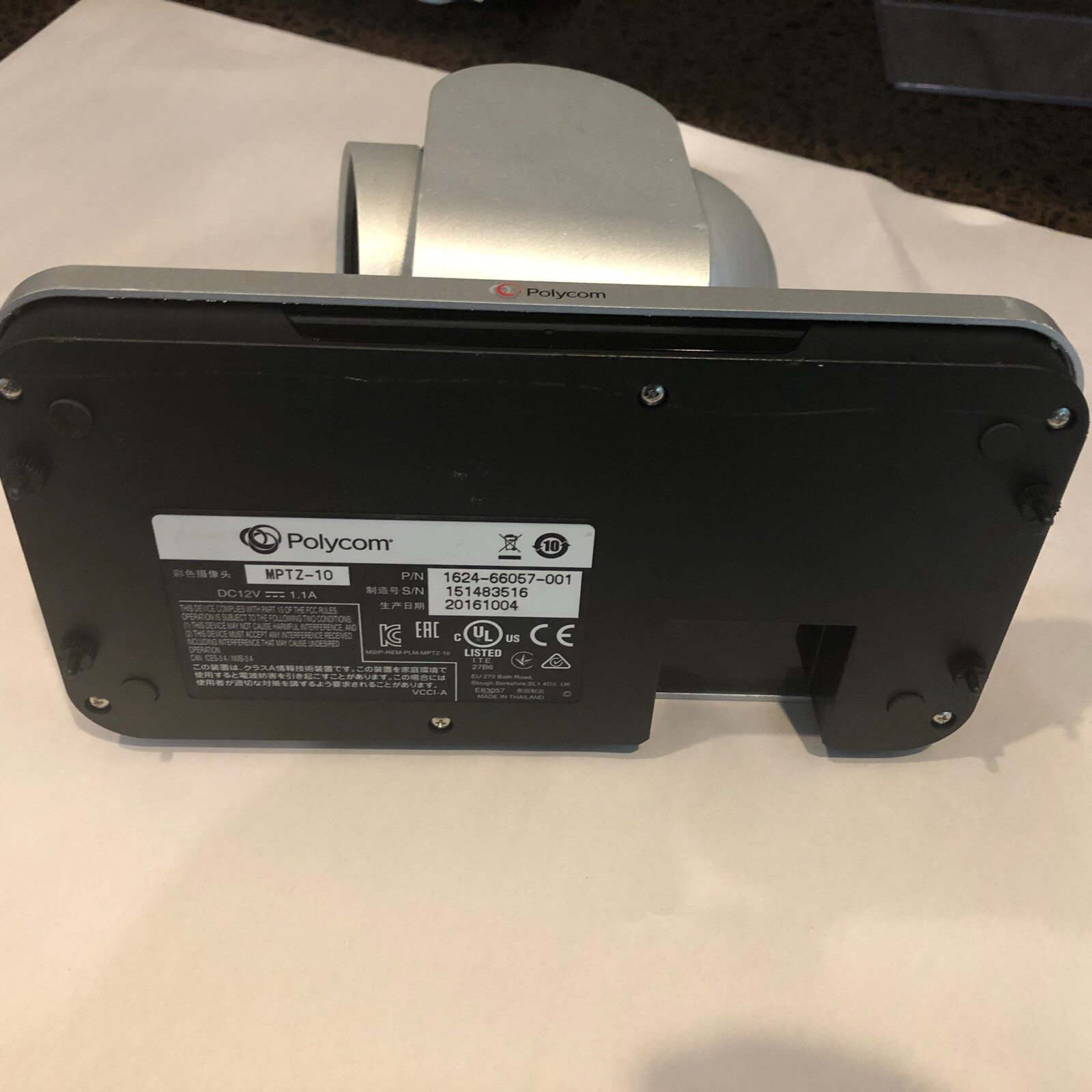 POLYCOM MPTZ-10 CAMERA, Camera Only No Cables, Tested And Working