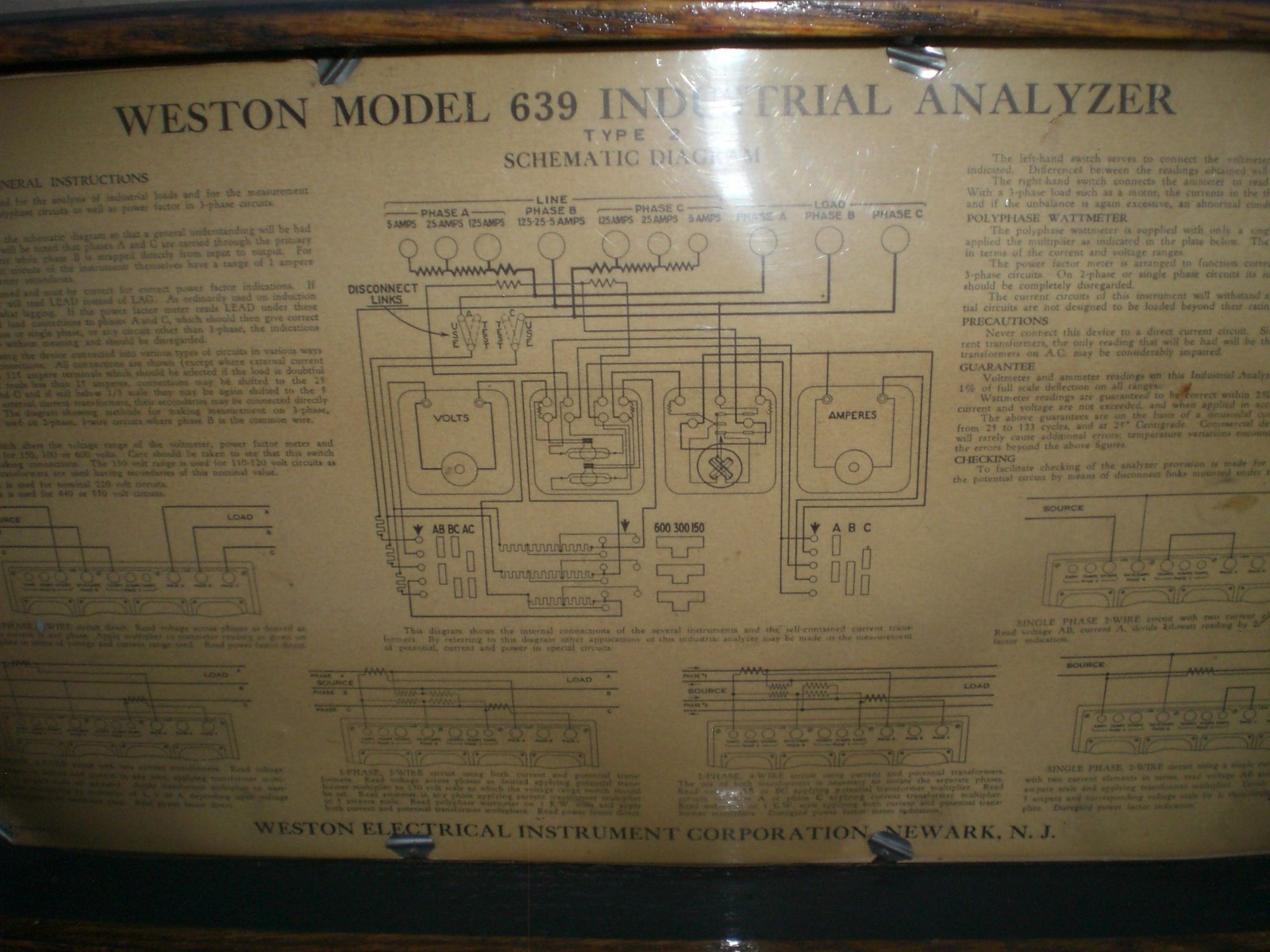 Antique Vintage Weston Industrial Analyzer Model 639
