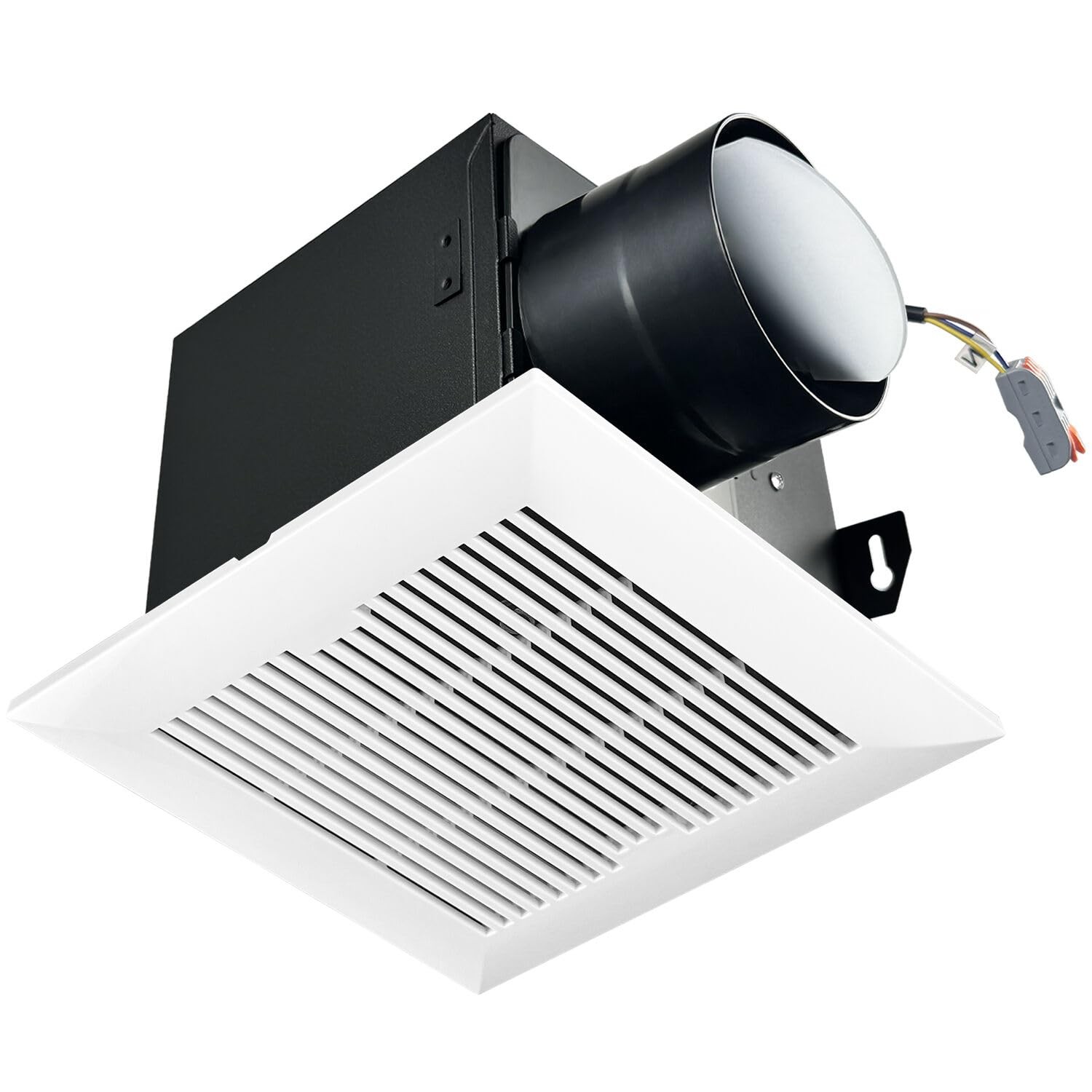 Bathroom Exhaust Fan 88CFM 1.0 Sone, Ultra-quiet Bathroom Vent Fan System Ext...