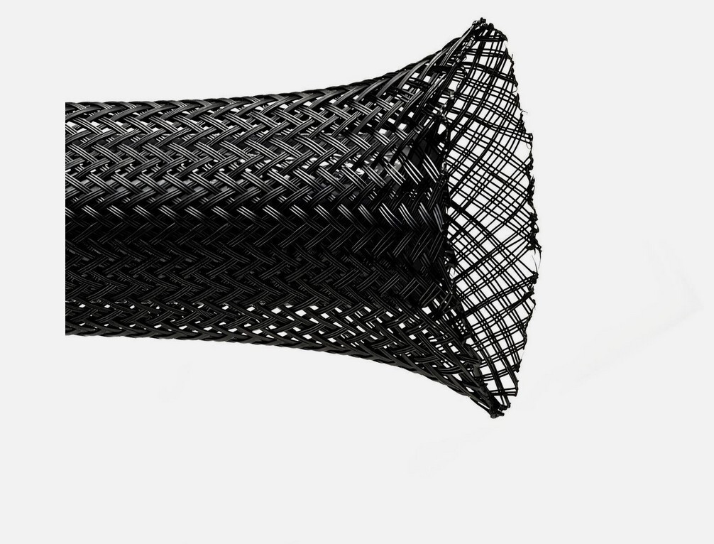 250' PTN1.25BK 1-1/4 Inch Braided Expandable Cable Sleeve Black