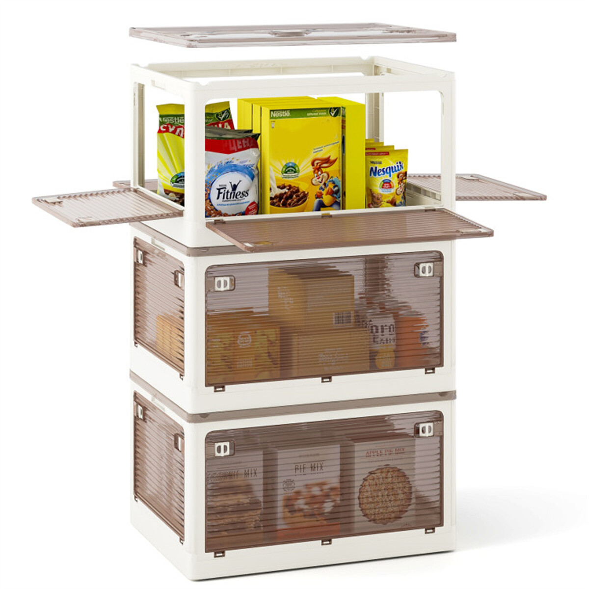 3-Pack Stackable Storage Bins 23.5 " X 16.5 " X 13.5 "