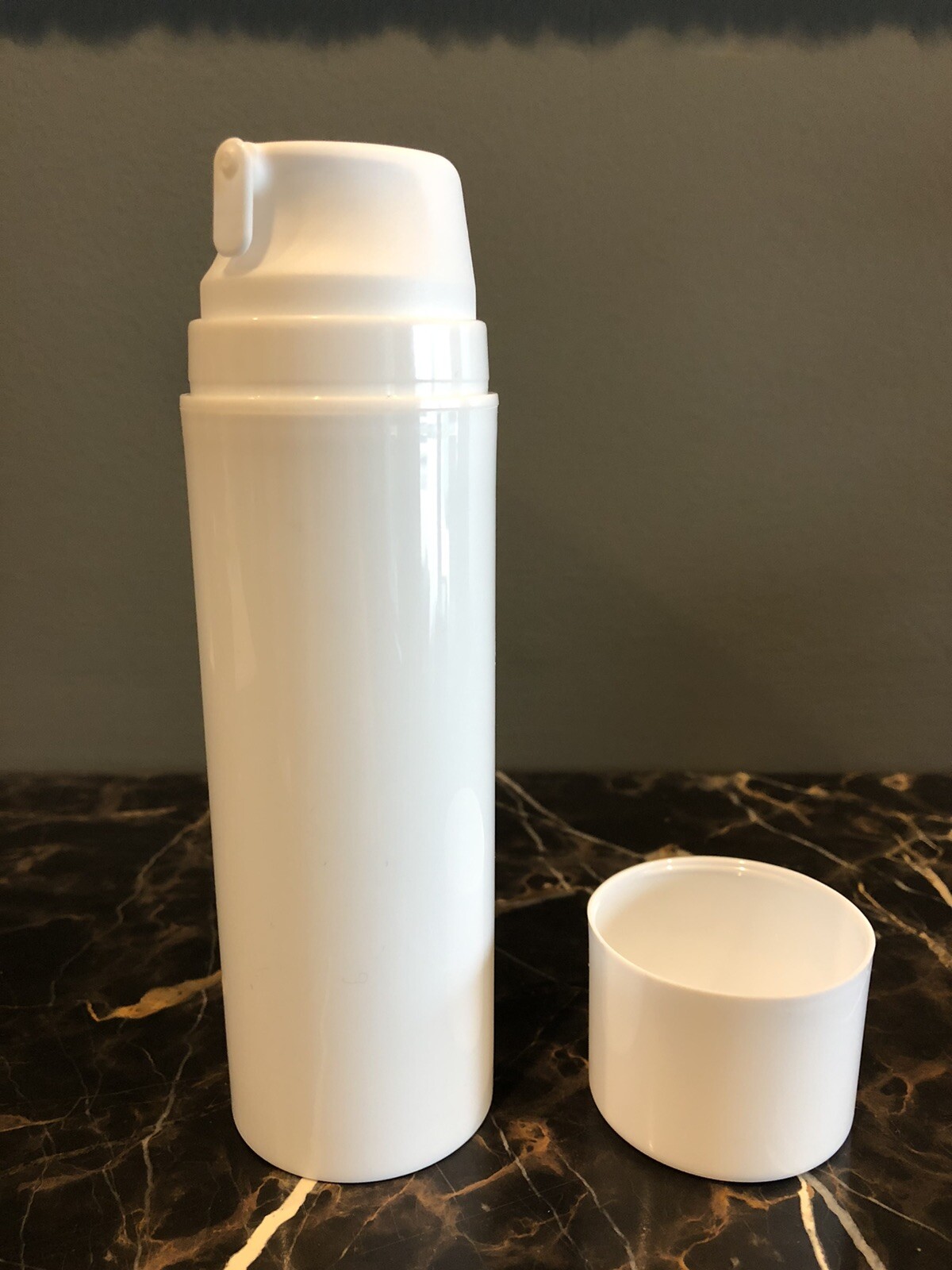 150 ML Airless Pump , White Plastic, QTY 48