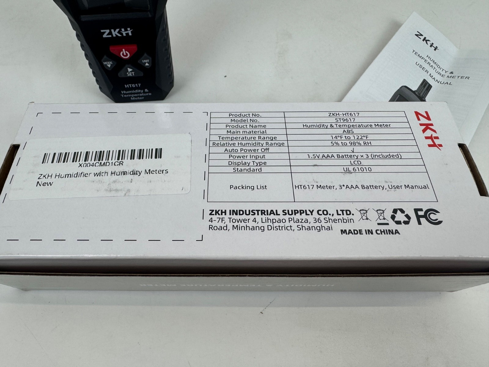 ZKH Humidity & Temperature Meter ZKH-HT617