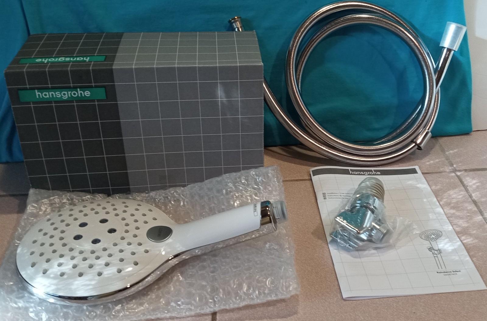 HANSGROHE 04487405 RAINDANCE SELECT SET SHOWER PACKAGE White/Chrome NEW OPEN BOX