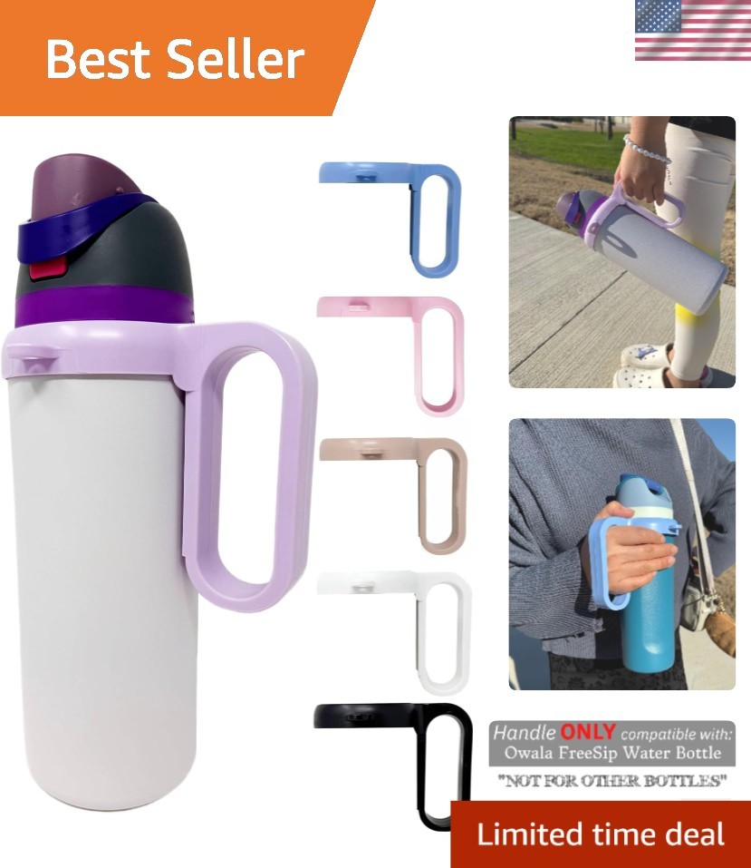 Compact & Lightweight Water Bottle Handle for Owala FreeSip - Dishwasher Safe