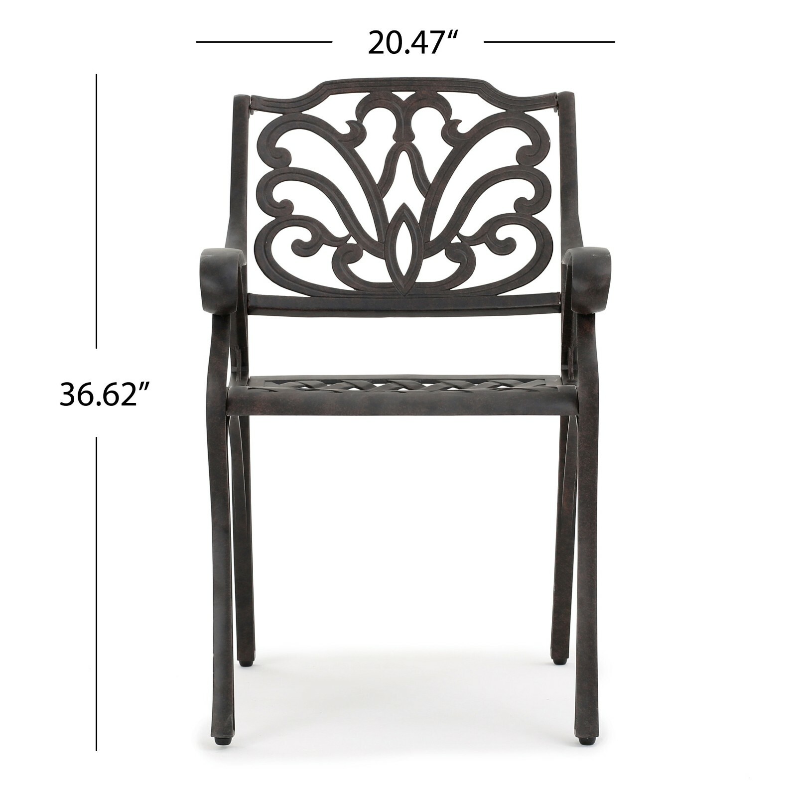 Kata Outdoor 3 Piece Bronze Finished Cast Aluminum Chat Set
