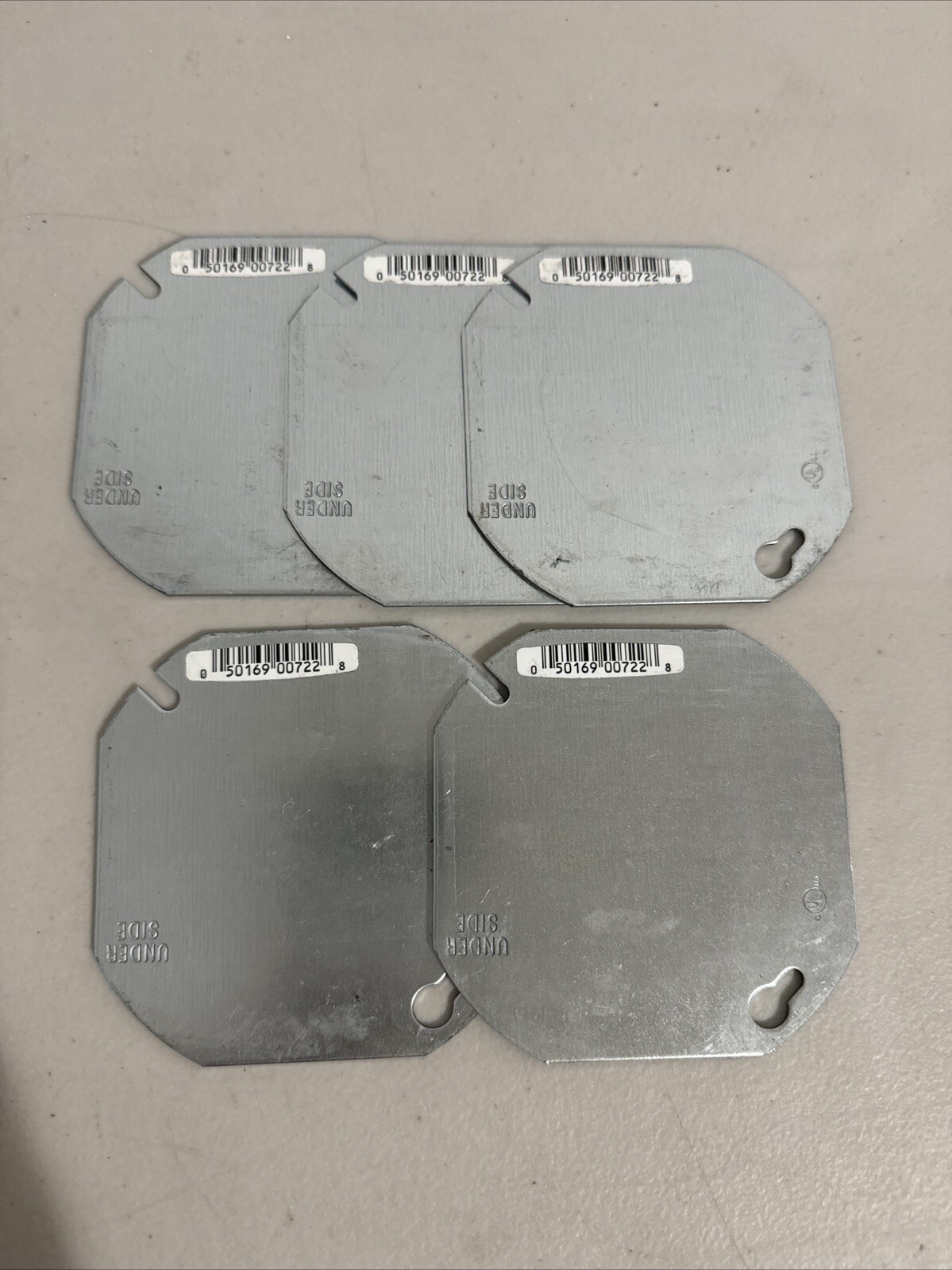 NEW LOT (5)RACO 722 METAL 4" BLANK OCTAGON ELECTRICAL