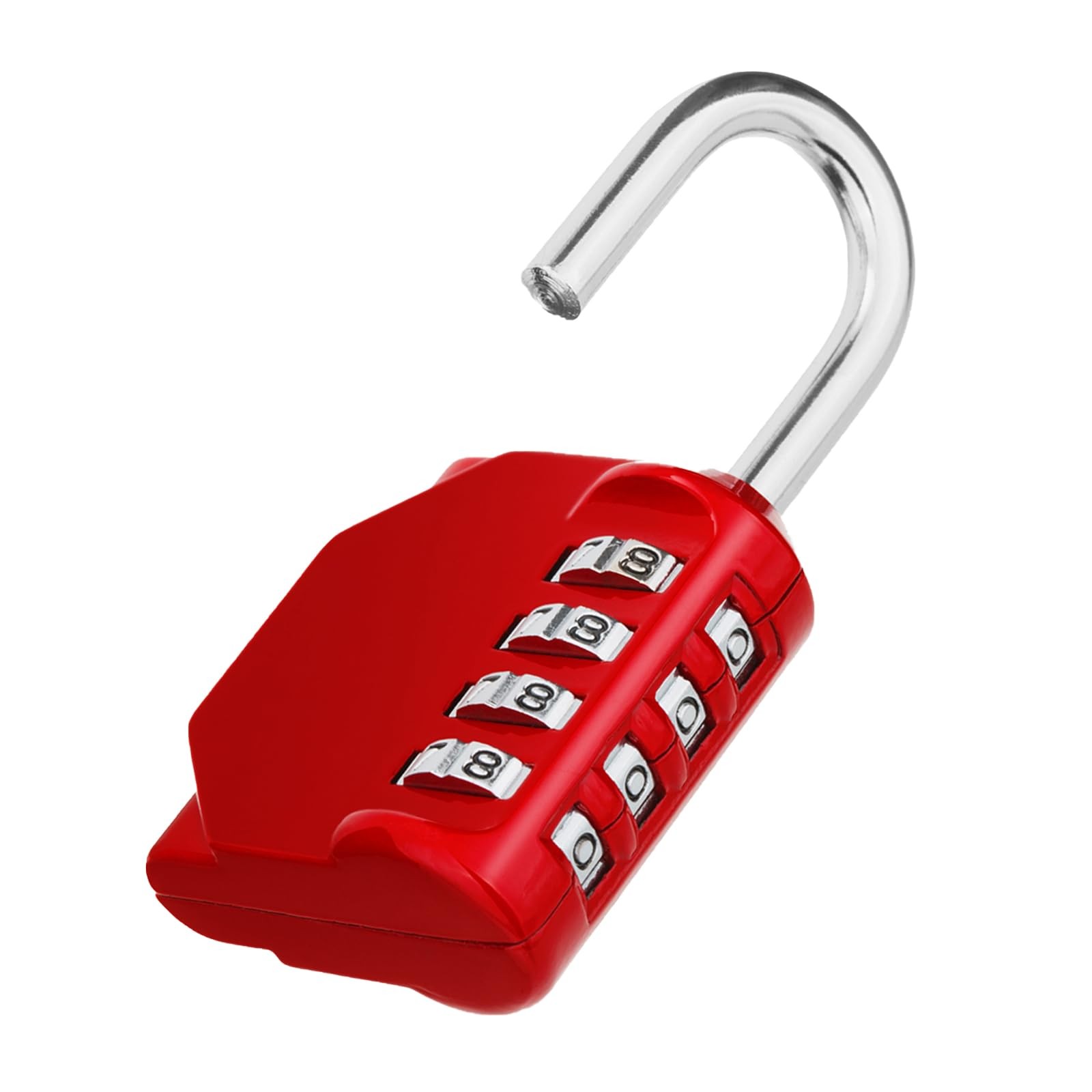 ZHEGE Combination Lock, 4 Digit Outdoor Padlock for 1P, Red