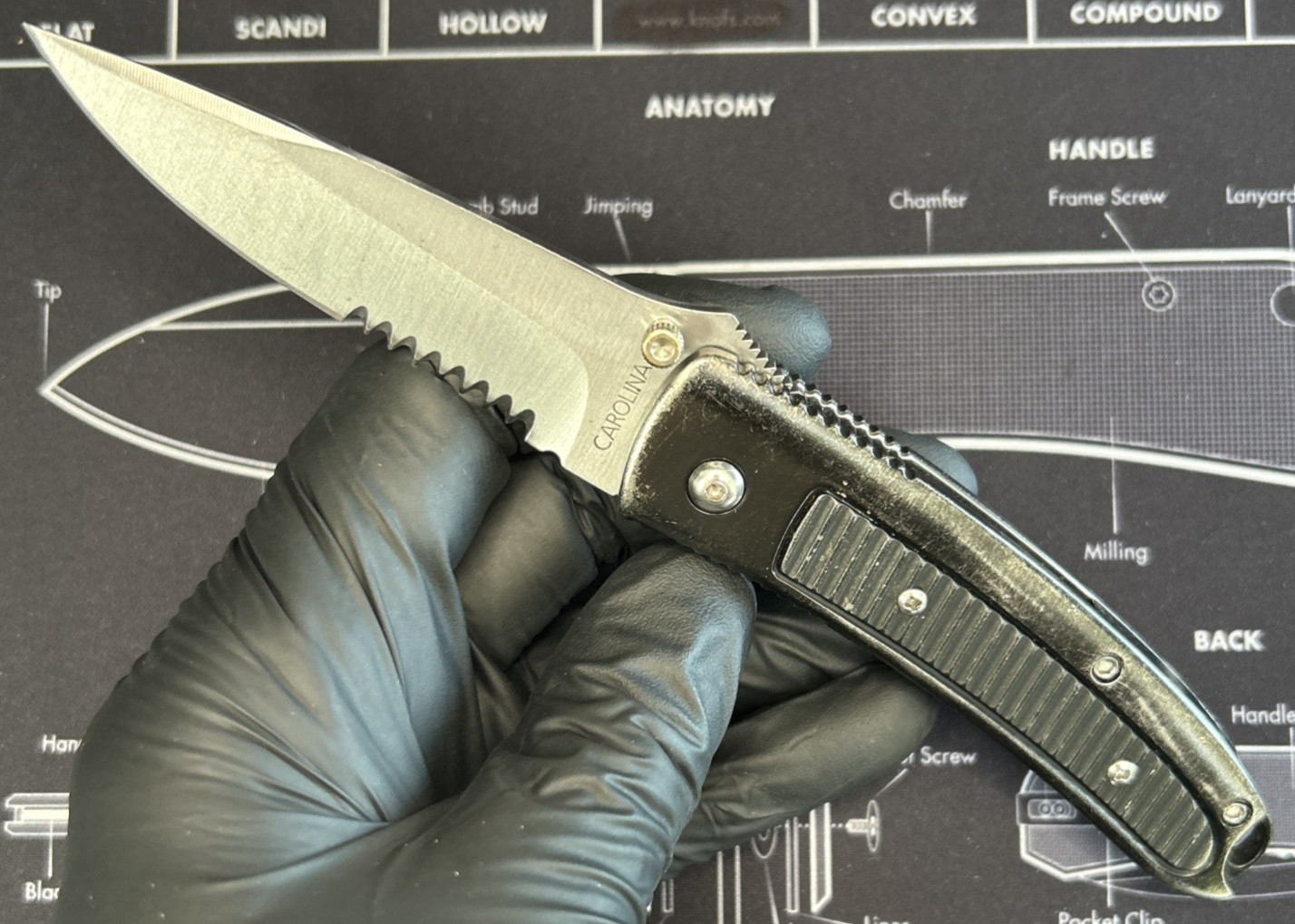 Carolina Taiwan Stainless Steel 4 1/4" Single Blade Folding Pocket Knife VGUC