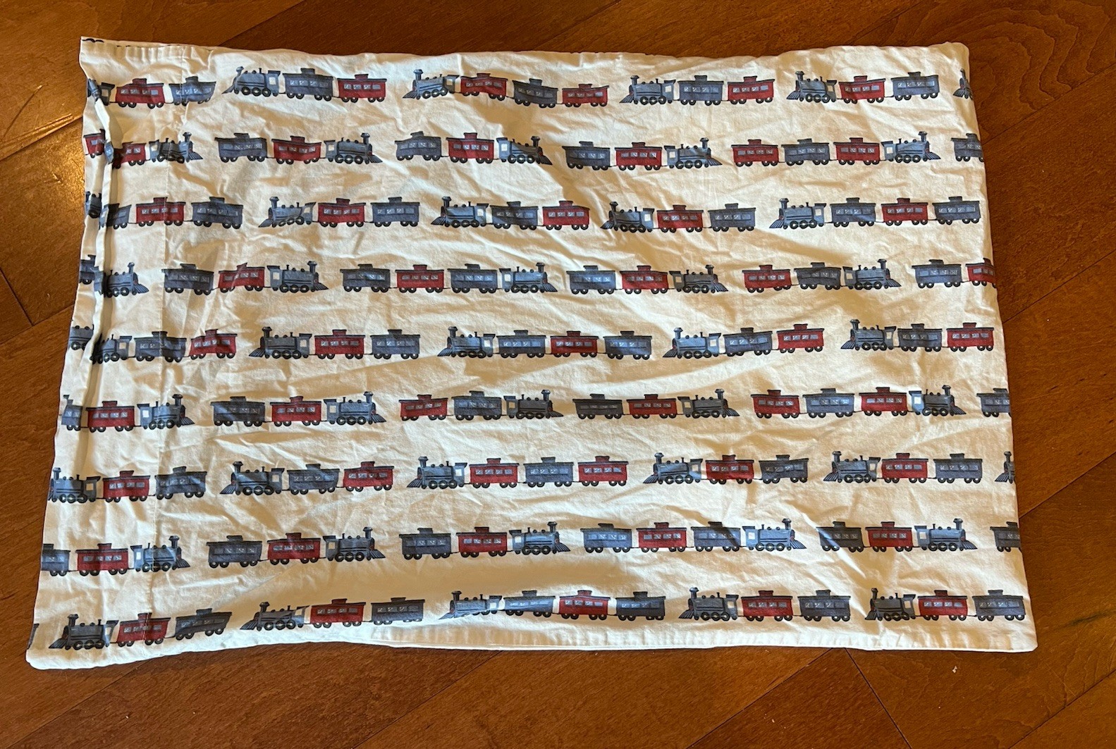 Pottery Barn Kids standard pillowcase Choo Choo  Trains