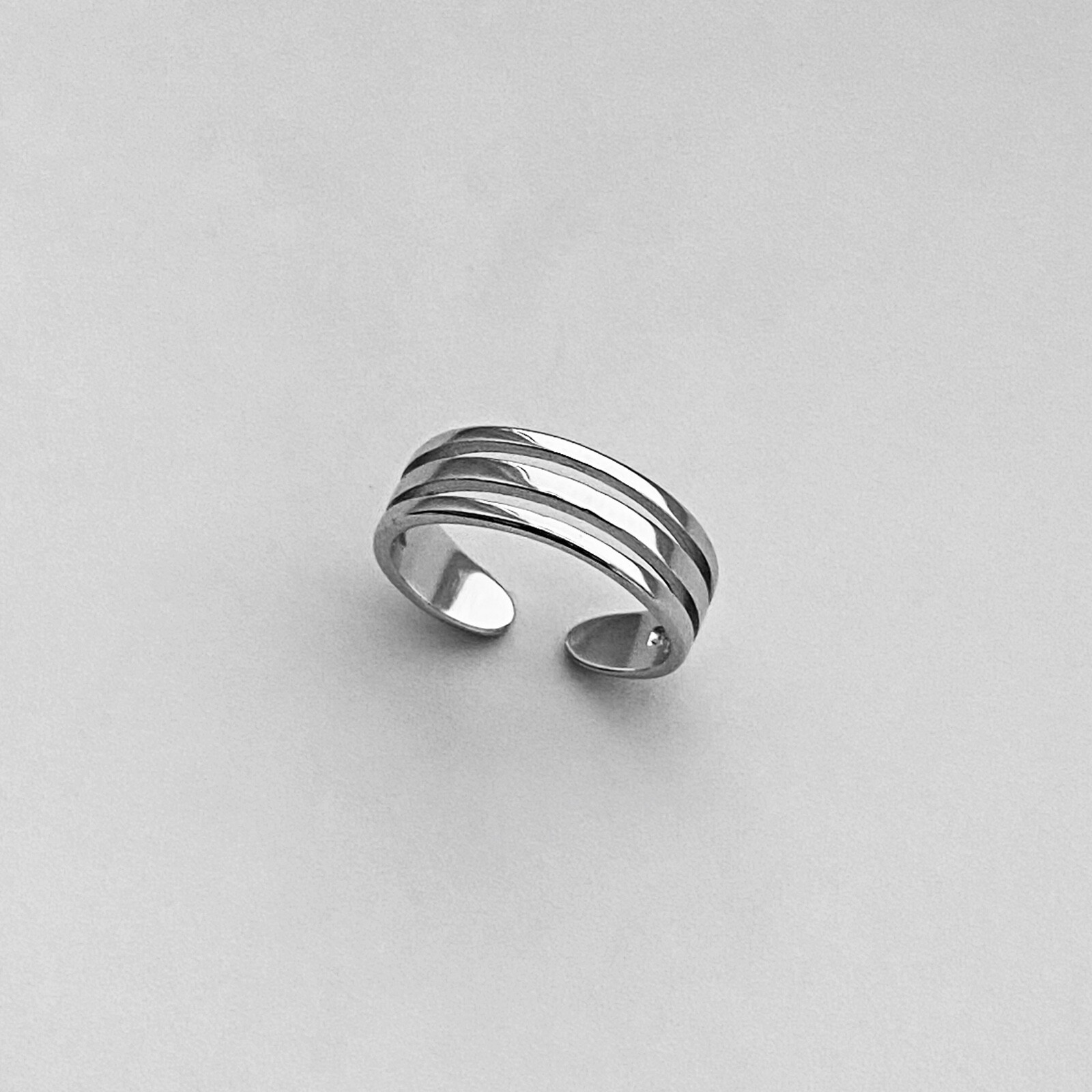 Sterling Silver Triple Band Toe Ring, Silver Ring, Silver Band, Boho Ring