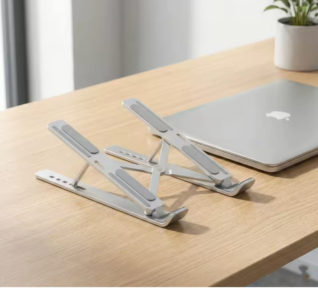 Adjustable Aluminum Laptop Stand: Foldable Ergonomic Cooling Holder MacBook Leno