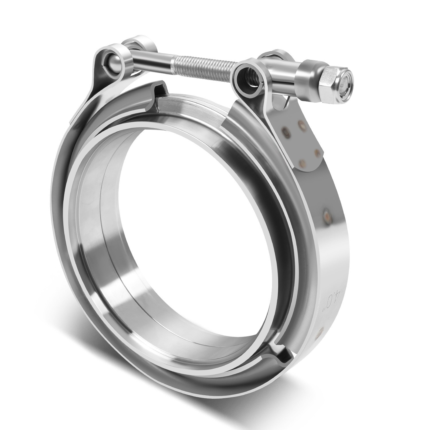 For 4" OD Exhaust Piping Stainless Steel V-Band Clamp & Mild Steel 4" Flange Set