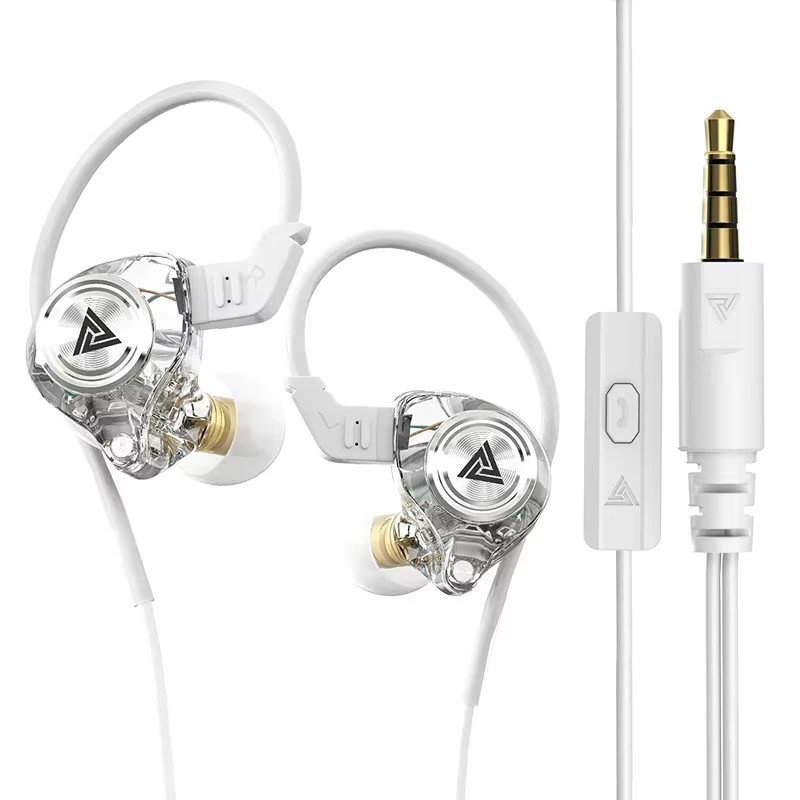 QKZ AK3 File Wired Earphone with Microphone Hifi Music Monitor Bass Headphones N