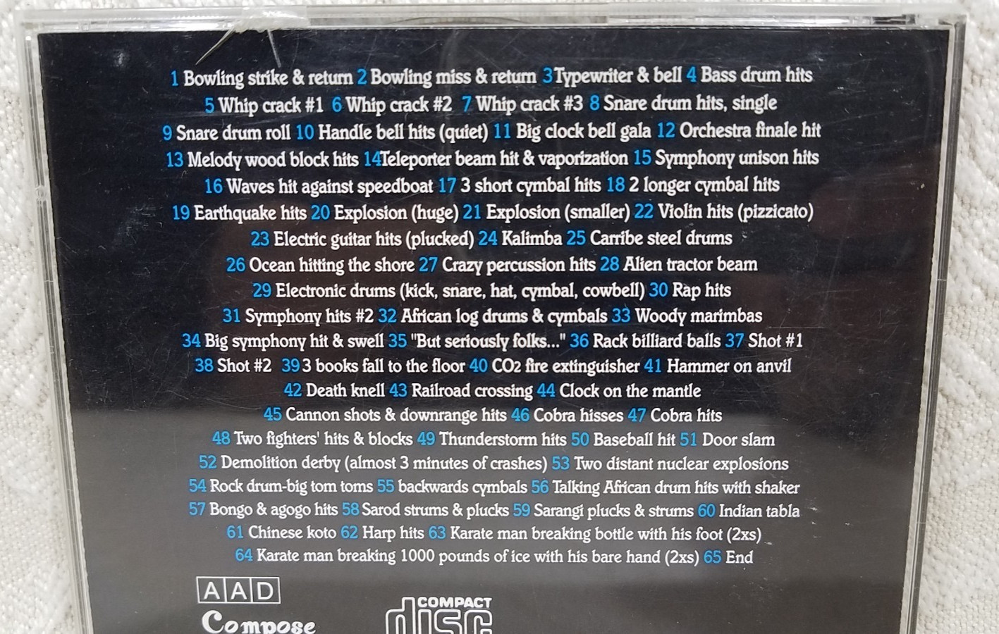 SOUND EFFECTS GREATEST HITS CD SFX COMPOSE 8094-2
