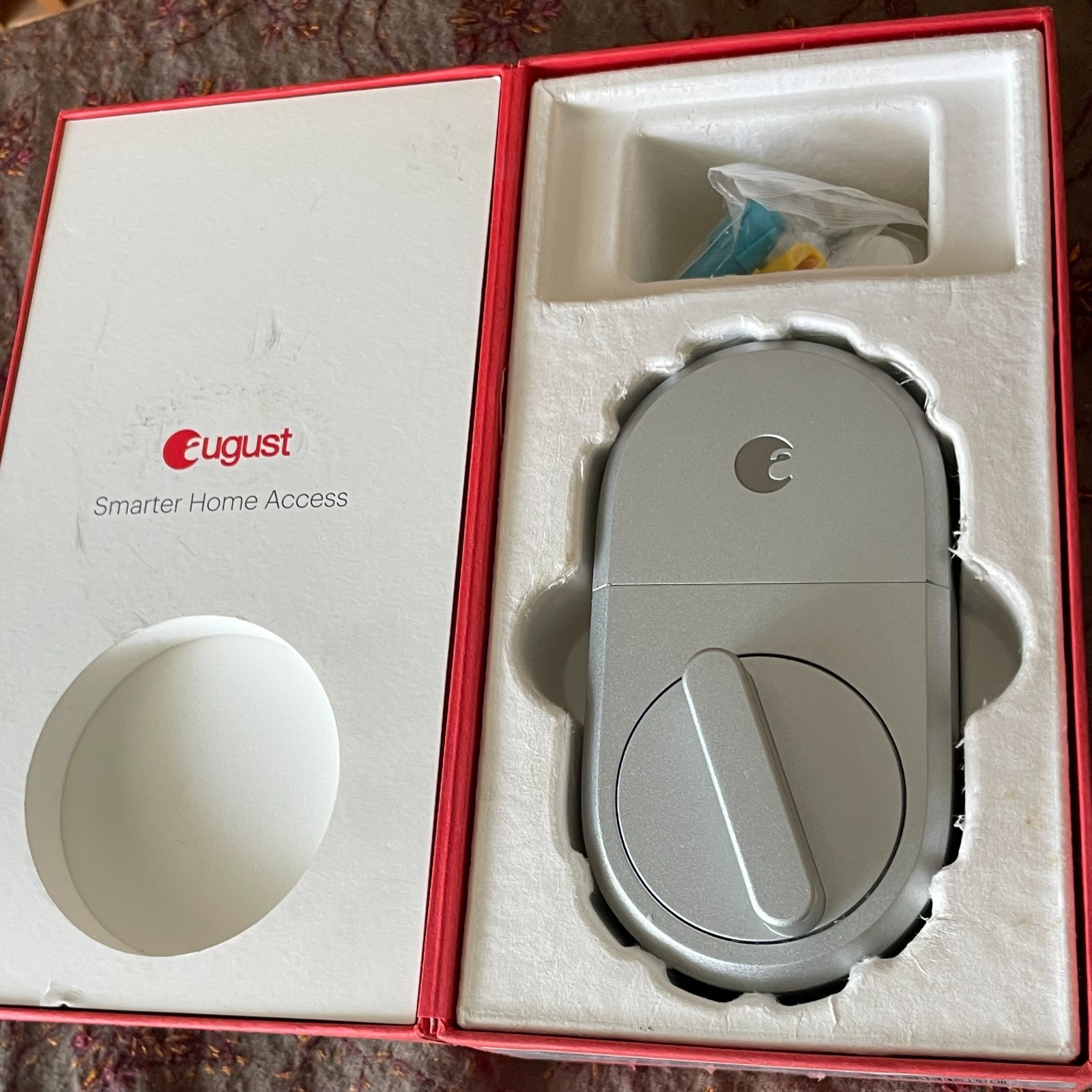 August Smart Lock ASL-3B Dark Gray – Bluetooth App Control Keyless – Open Box