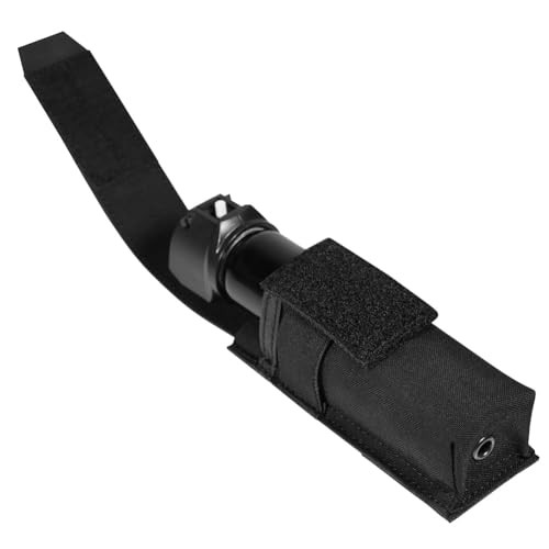 Flashlight Holster, Molle OC/Mace Spray Holder Adjustable Torch Carrier BK