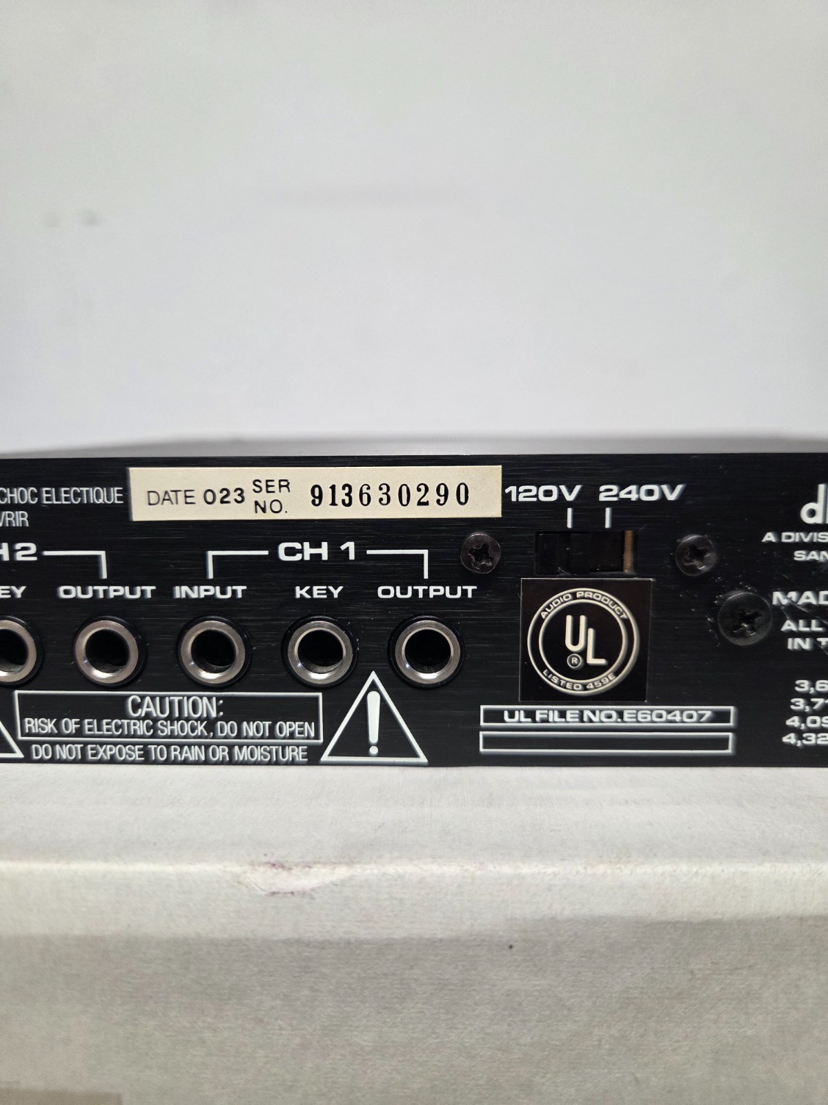 DBX 363X Professional Audio Dual Noise Gate