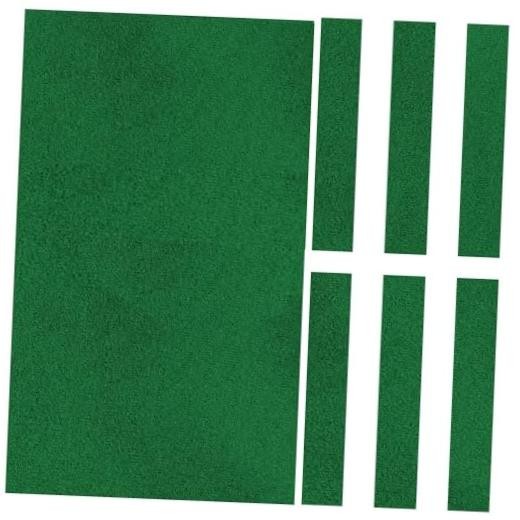 Pool Table Cloth Replacement—Billiard Felt with 6 Rail Strips—Pre 7ft Green