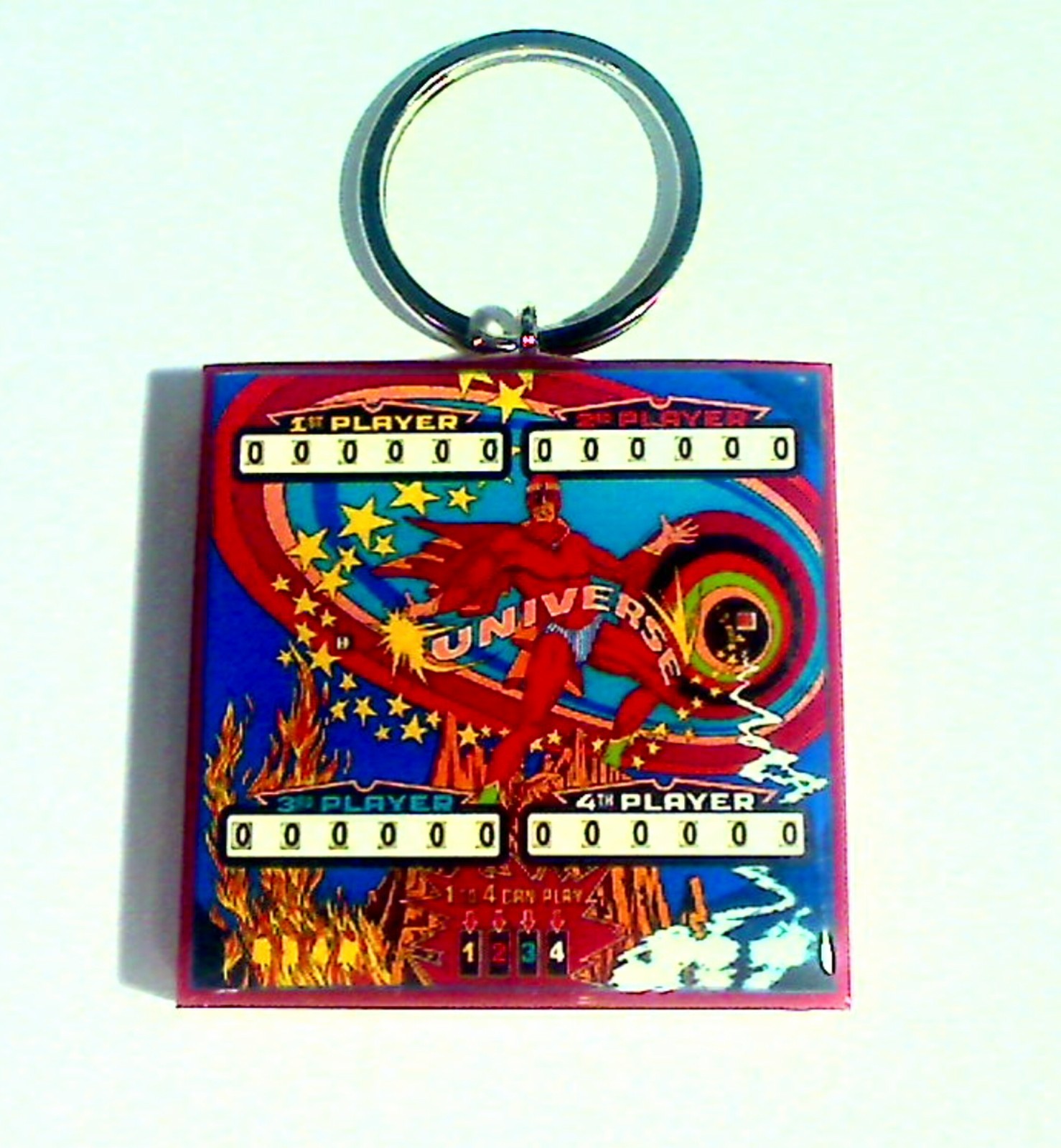 Zaccaria UNIVERSE Pinball Backglass Keychain