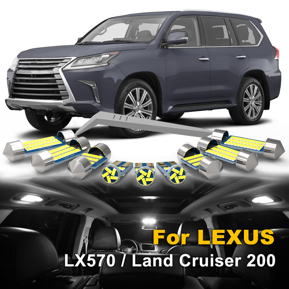 14x White LED Interior Dome Lights For LEXUS LX570 2007-2016 Package Kit +TOOL