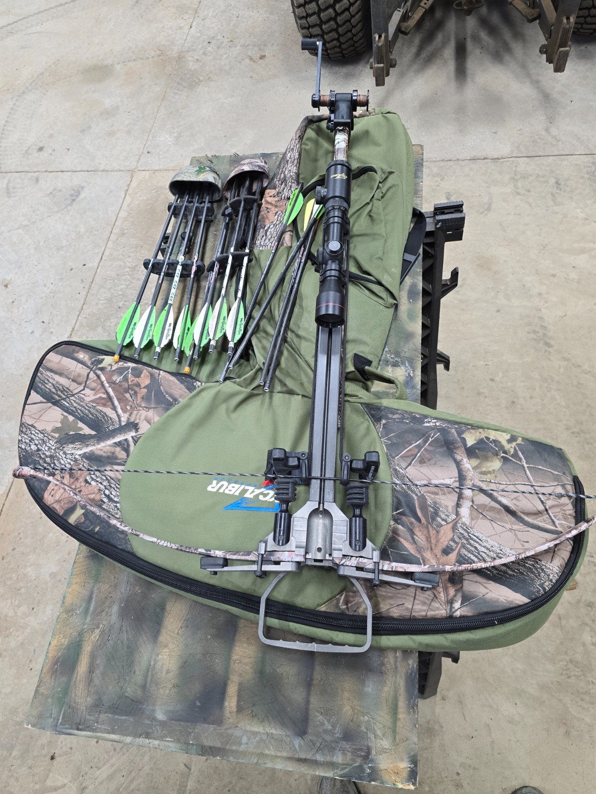 Excalibur Exomax crossbow and accessories