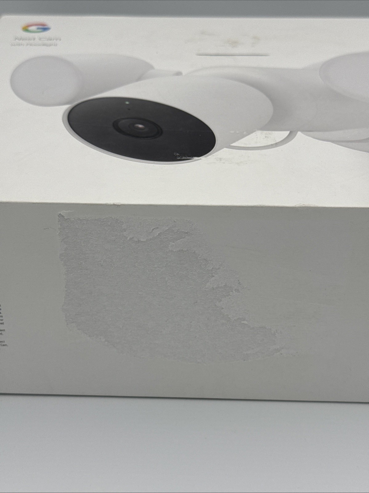 Google Nest Cam with Floodlight - Outdoor/Wired - Smart Security Camera - Snow