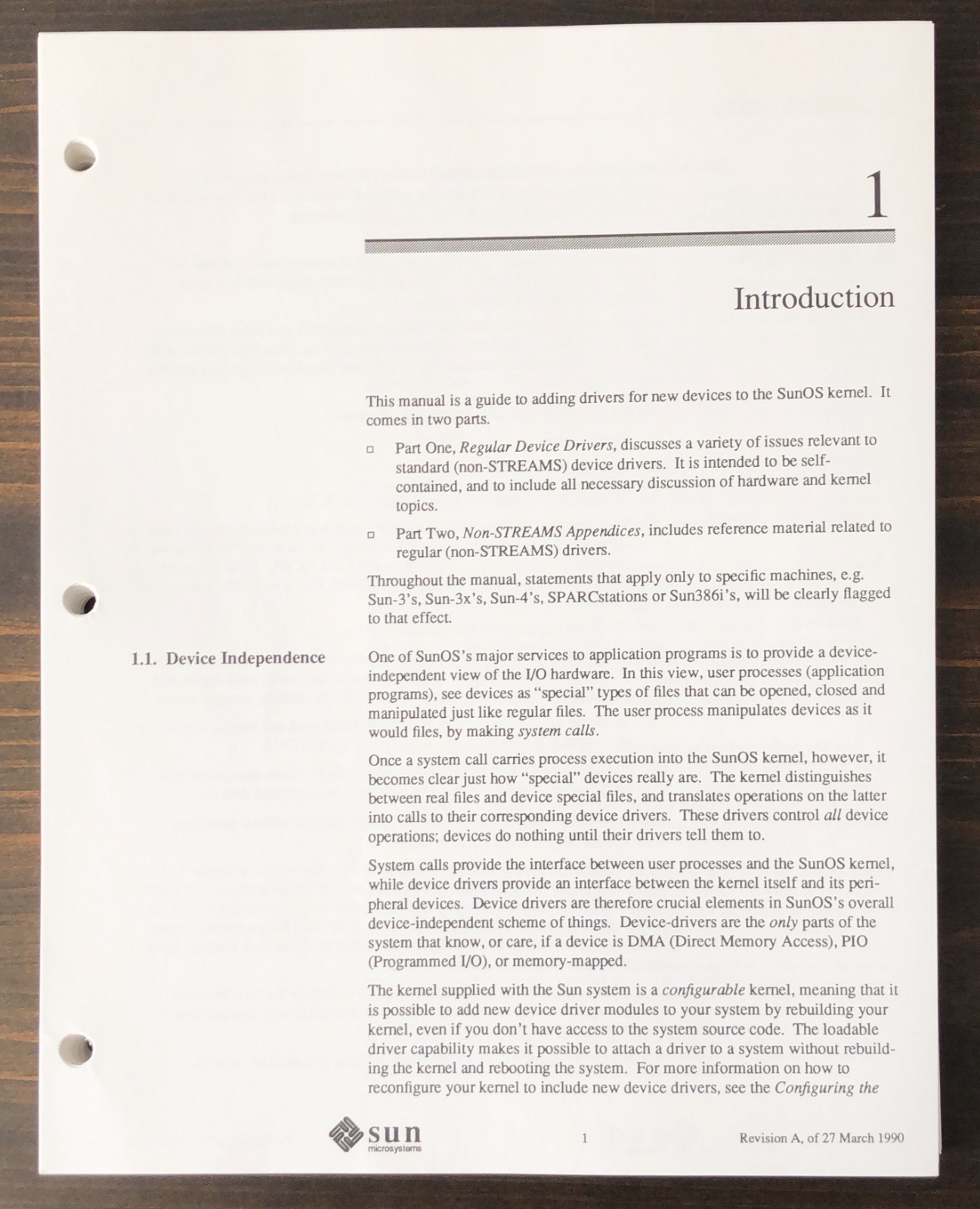 Sun Microsystems - Writing Device Drivers Manual (1990)