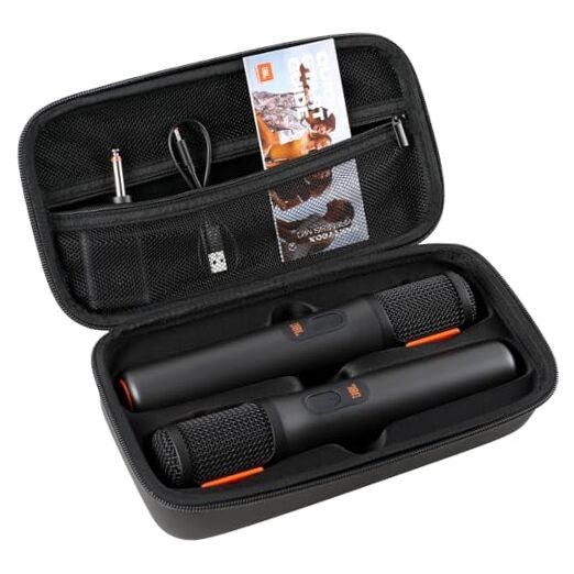 Wireless Microphone Case For JBL Wireless Two Microphone System Handheld Black