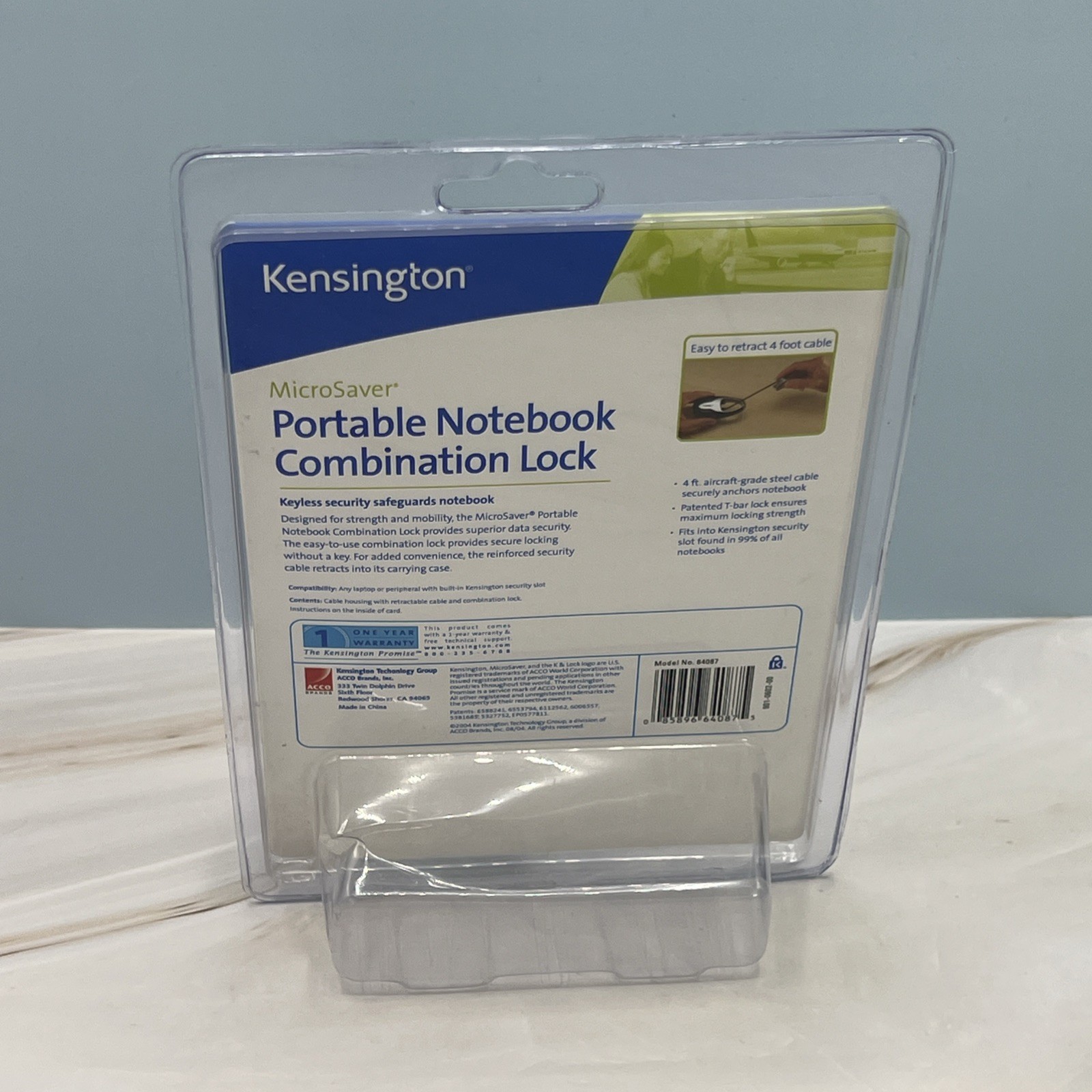 Kensington Portable Notebook Combination Lock Retractable Cable