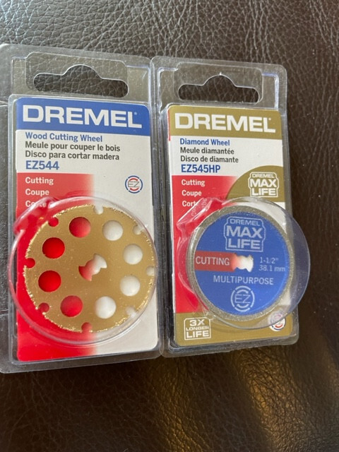 NEW LOT OF 2 Dremel Max Life EZ545HP Diamond EZ544 WOOD Cutting Blade WHEEL