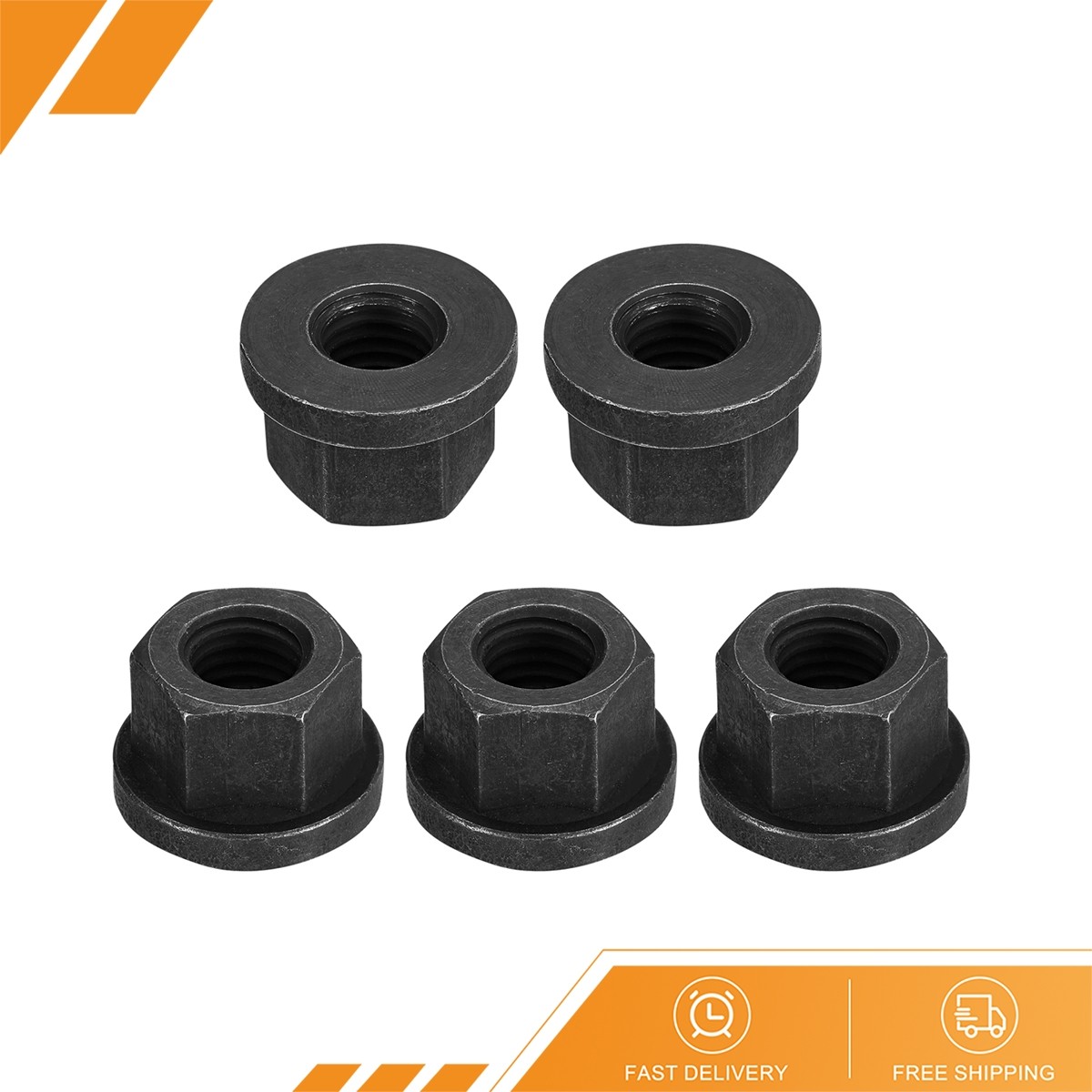 5Pcs 5/8-11 Flange Hex Nuts Grade 10.9 Black Oxide
