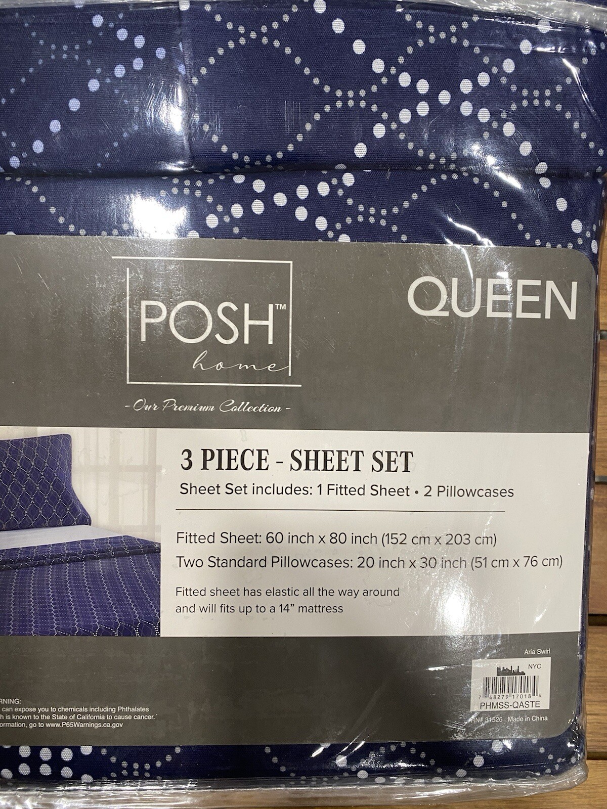 POSH 3 Pc Queen Sheet Set