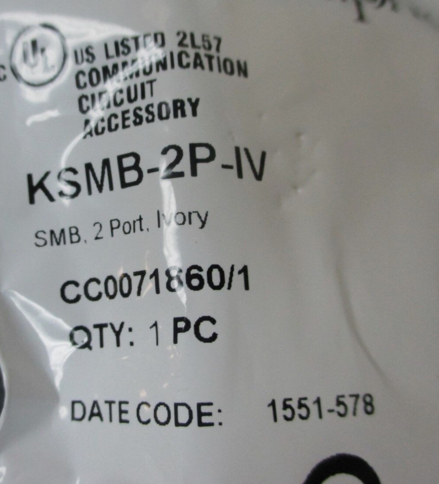 NEW Commscope Uniprise KSMB-2P-IV 2 Port Voice & Data Keystone Surface Box Ivory