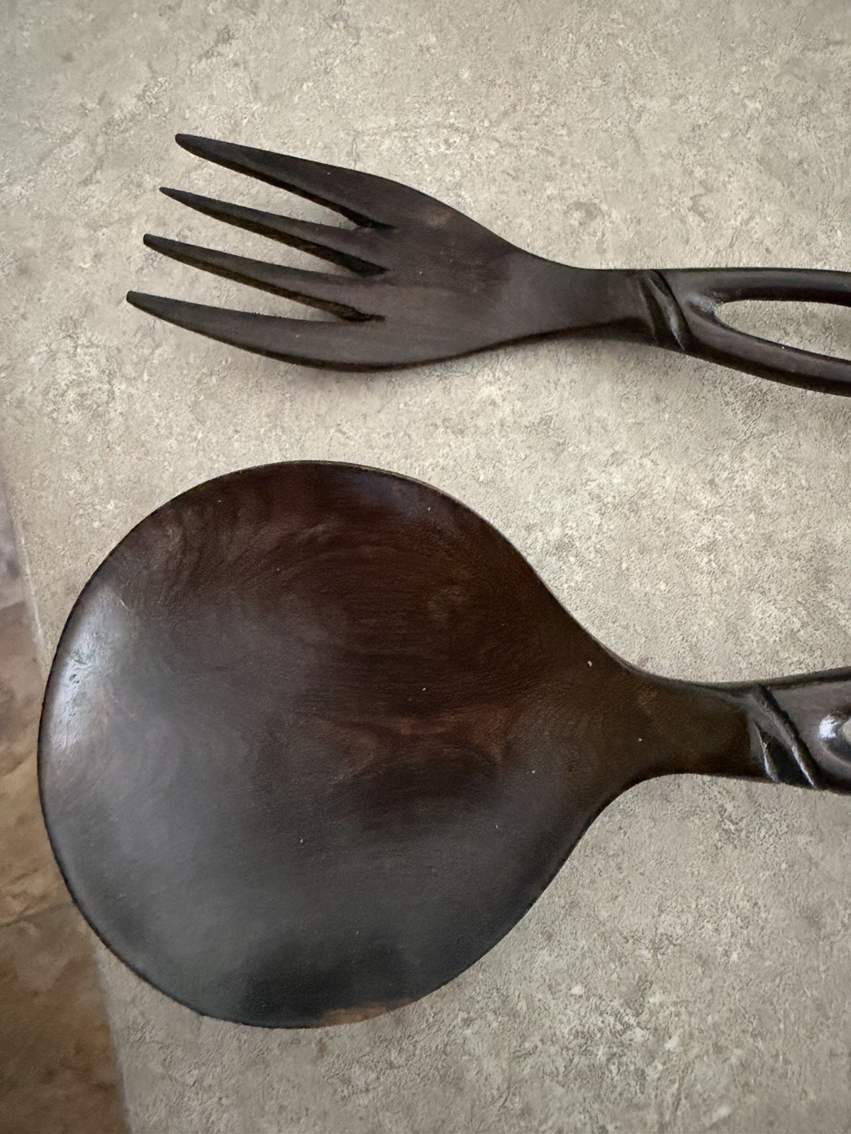 Vintage Wood Salad Servers VGUC