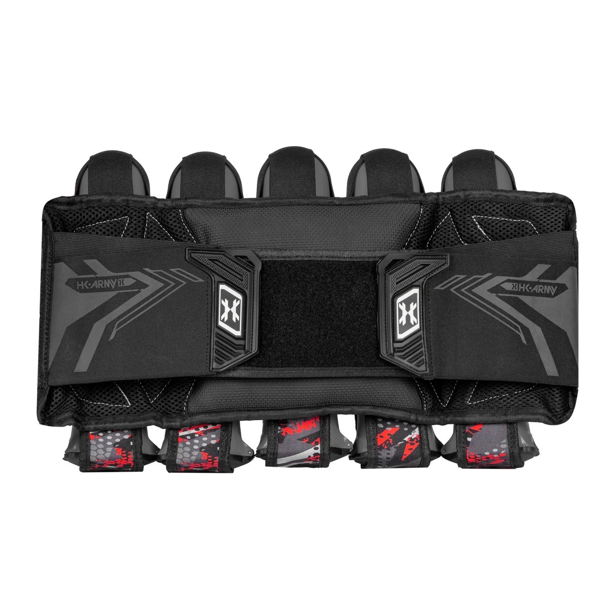 New HK Army Eject 5+4+4 Paintball Pod Harness / Pack - Scorch - Black/Red