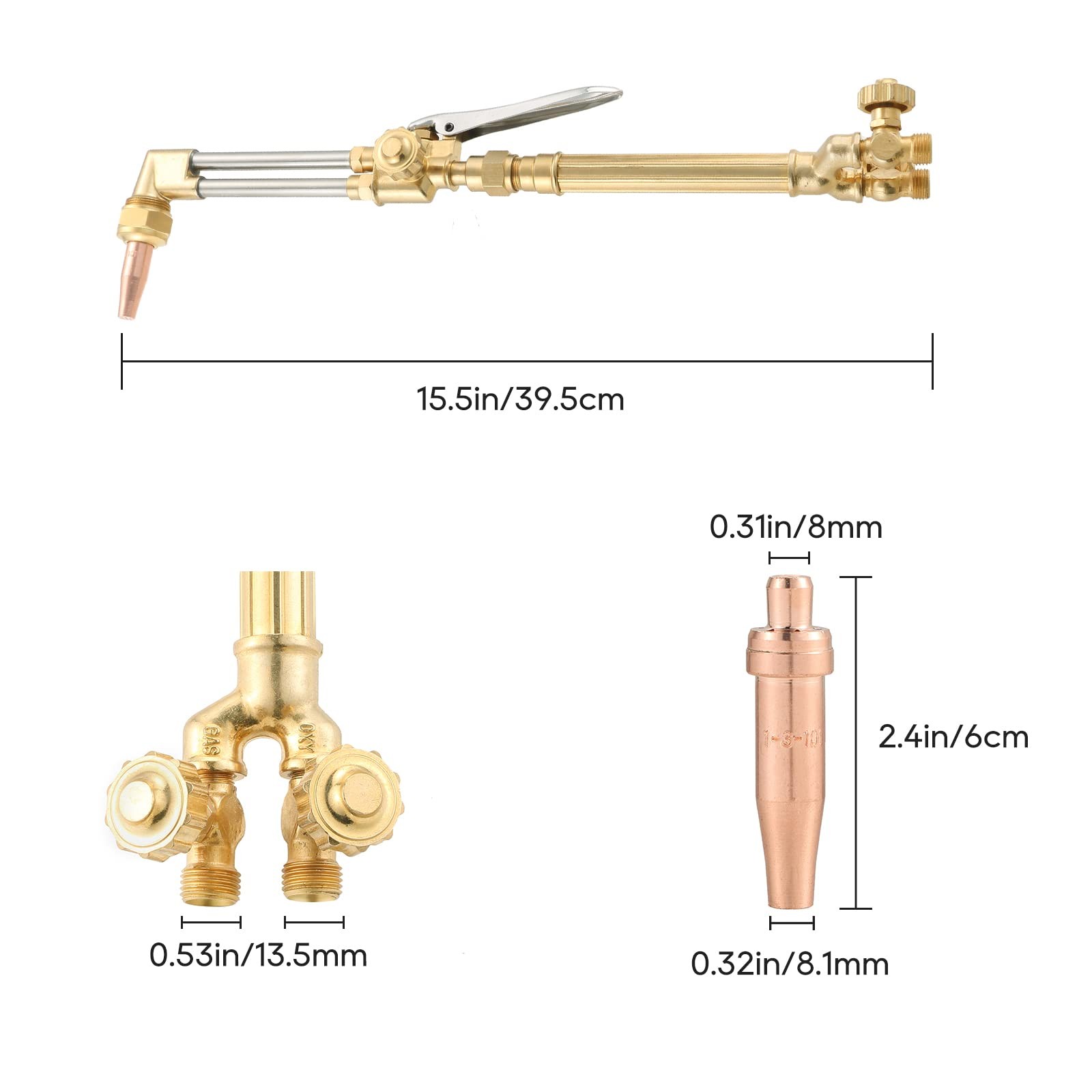 MYFULLY Medium Duty Oxygen/Acetylene Welding Torch | Victor Type Torch Handle...