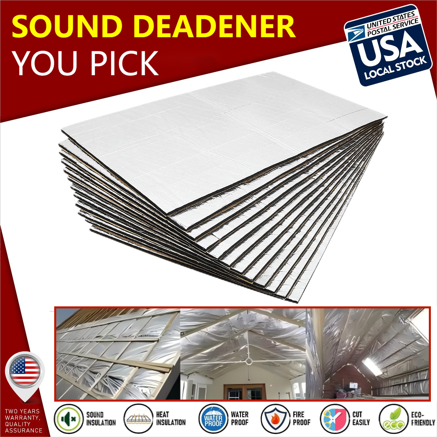 More Sizes Reflective Aluminum Sound Deadener Radiant Barrier House Alteration